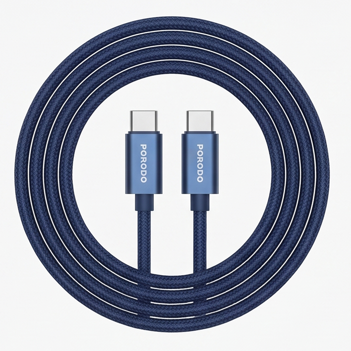 Porodo USB-C To USB-C with Braided Cable Up to 60W 1 Meter