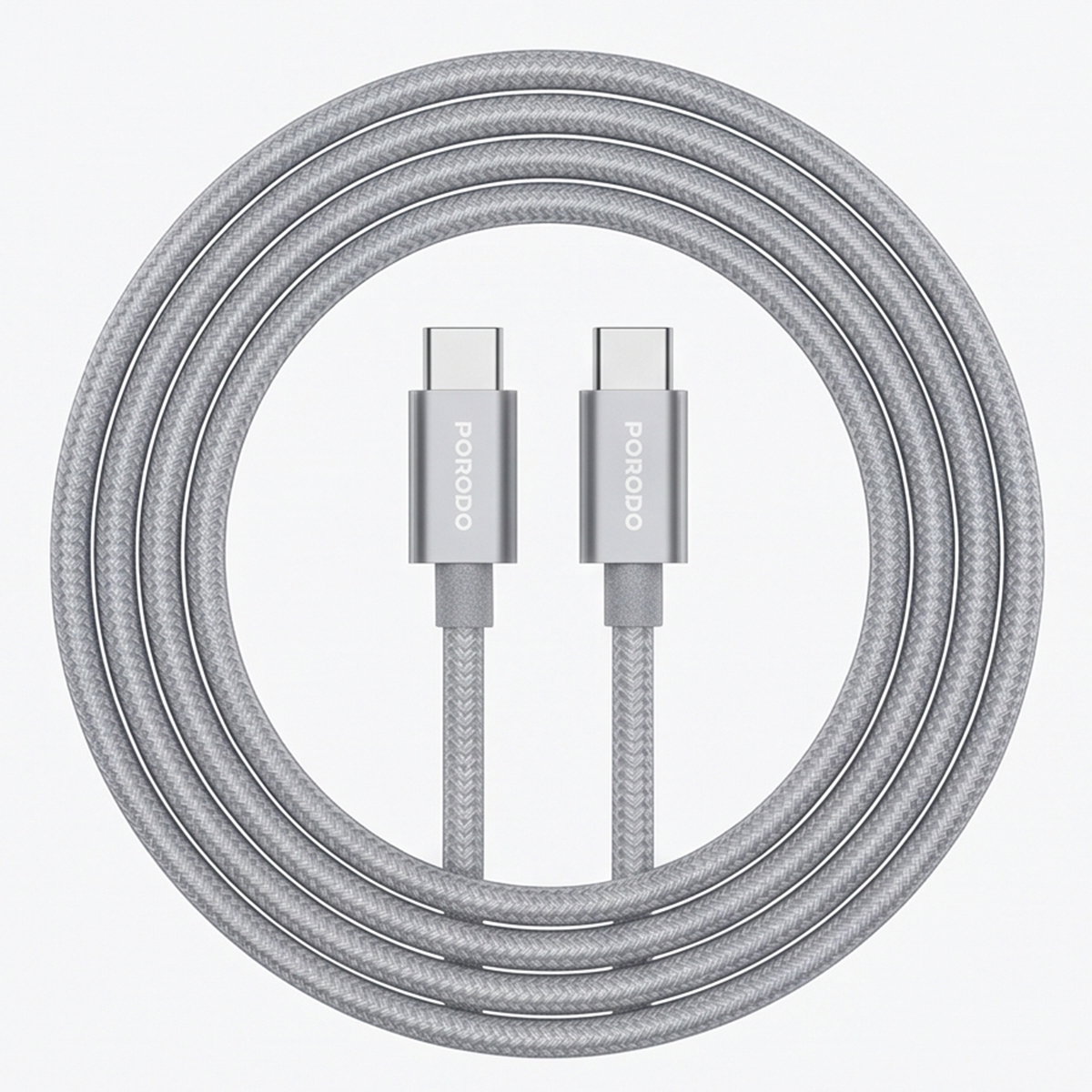 Porodo USB-C To USB-C with Braided Cable Up to 60W 1 Meter