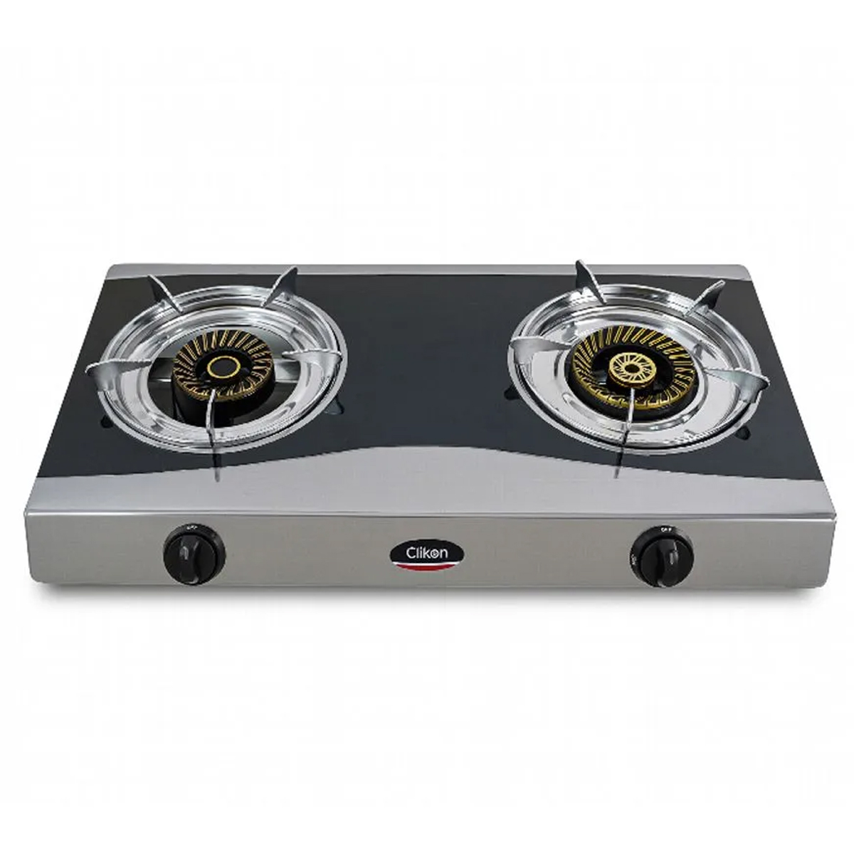 Cliken 2 Burner Gas Stove Stainless Steel