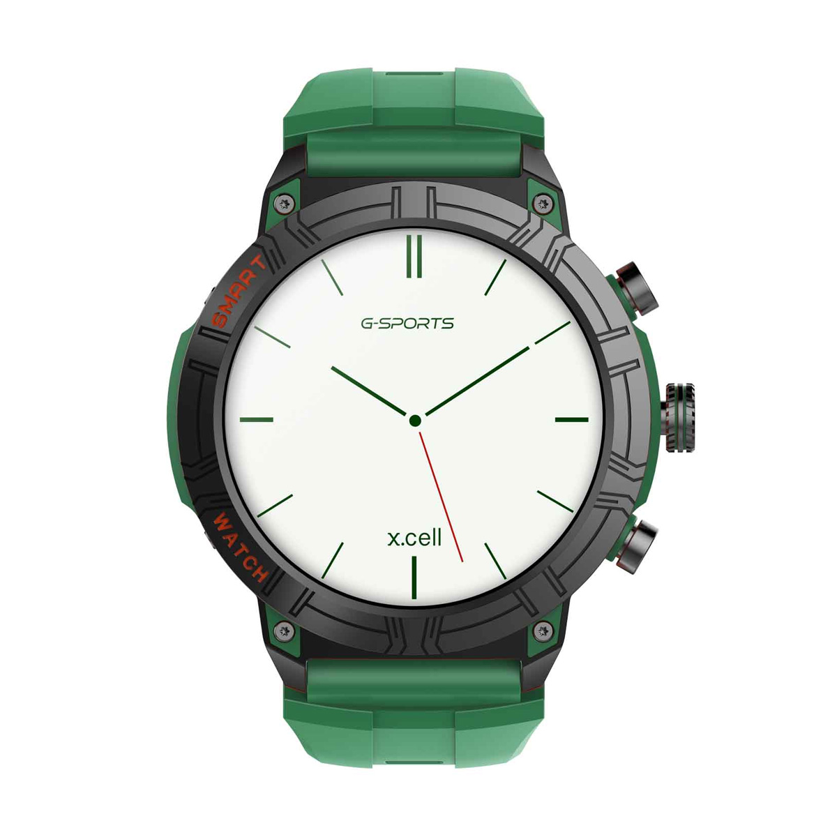 X.Cell G-Sports Smartwatch Green (1.52 Inch HD Display, BT Calling, Health Monitor, IP68, 120+ Workout Modes)