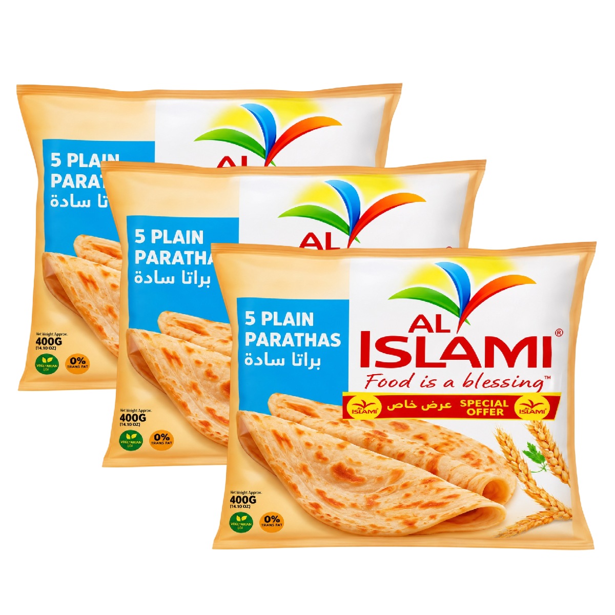 Al Islami Plain Parathas 3 x 400g