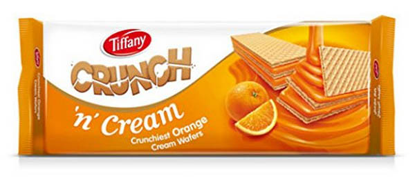 Tiffany Crunchy n Cream Orange Flavour Cream Wafer 76g