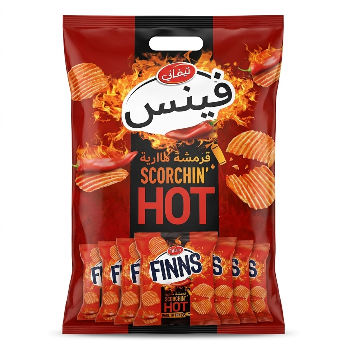 Tiffany FINNS Scorchin' Hot Potato Chips 24x12g