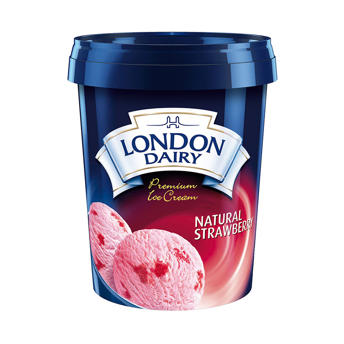 London Dairy Natural Strawberry Ice Cream Tub 500ml