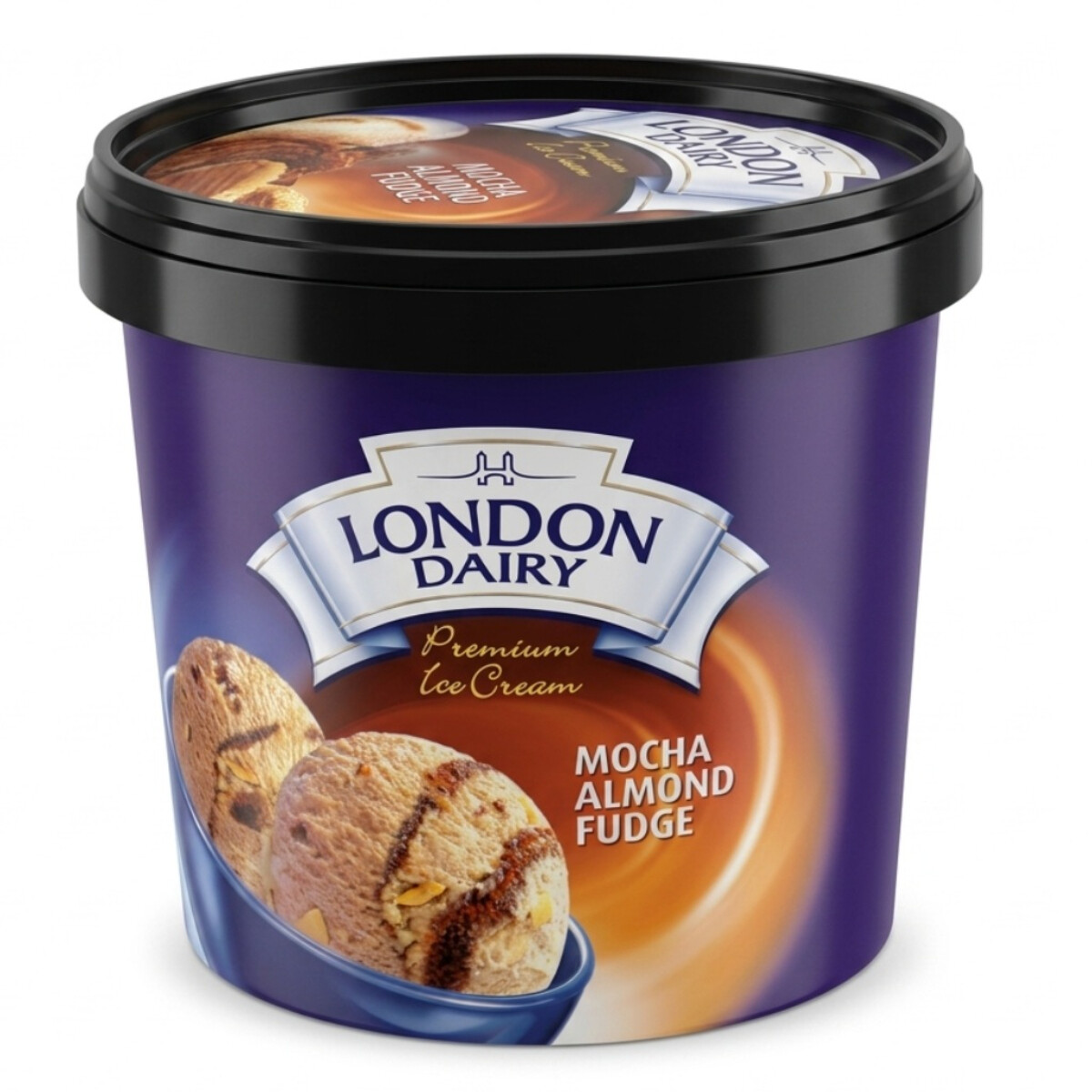 London Dairy Premium Ice Cream Mocha Almond Fudge 1L