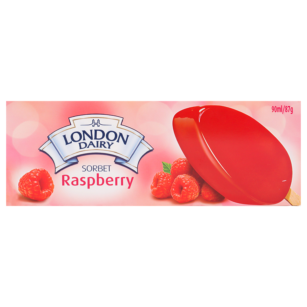 London Dairy Raspberry Sorbet Ice Cream Stick 90ml