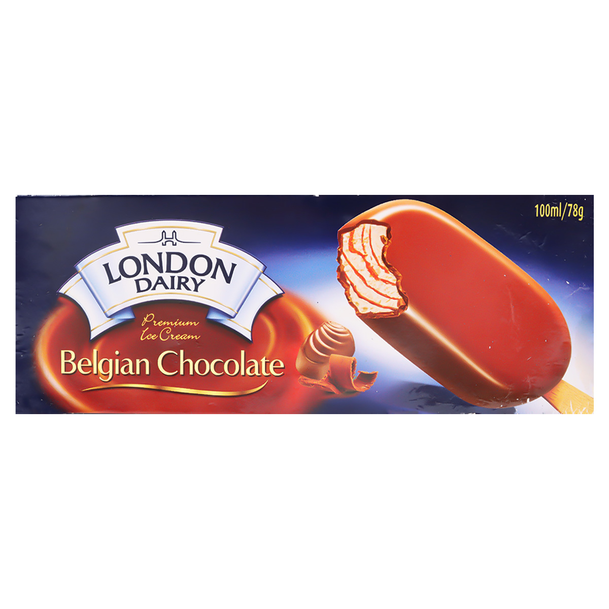 London Dairy Belgian Chocolate Ice Cream Stick 110ml