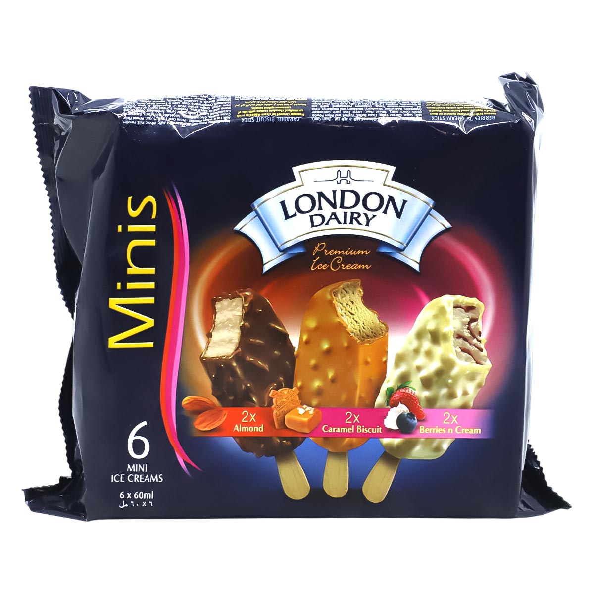 London Dairy Minis Ice Creams Stick 6x60ml