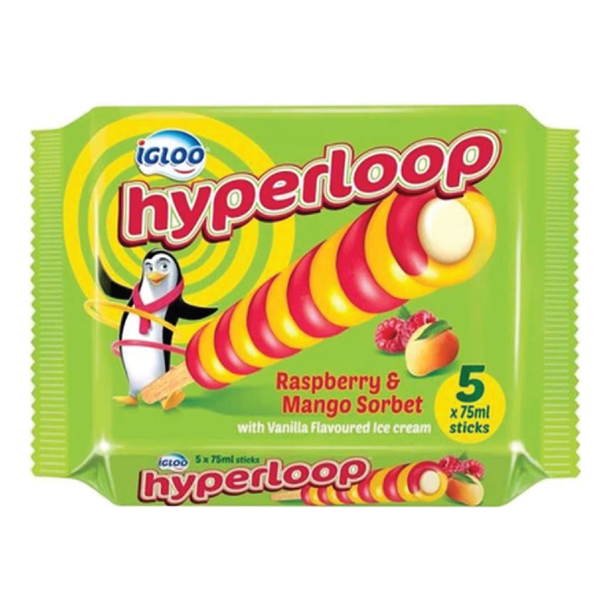 Igloo Hyperloop Raspberry & Mango Sorbet 5x75ml Multi-Pack