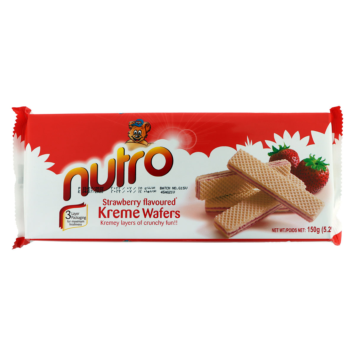 Nutro Strawberry Flavoured Cream Wafers 150g