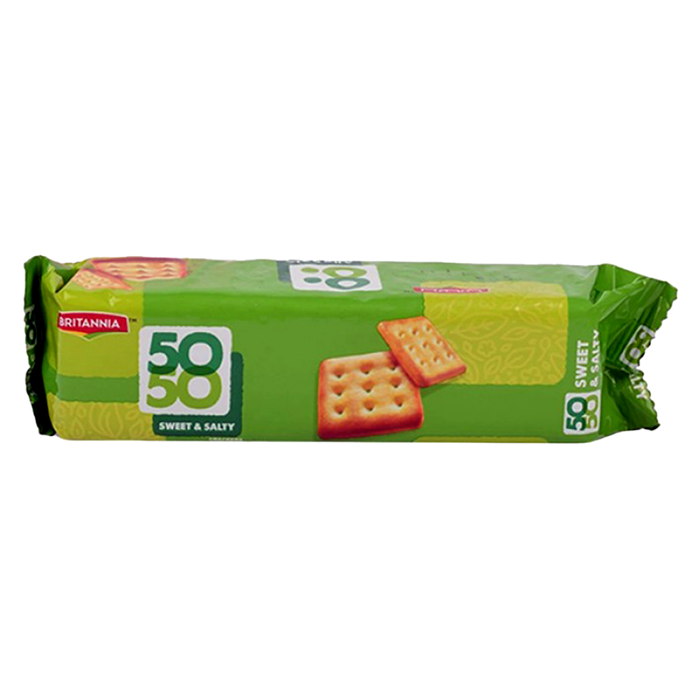 Britannia 50-50 Sweet & Salty Biscuits 71g | Snacks & Candy | Biscuits | Plain Biscuits