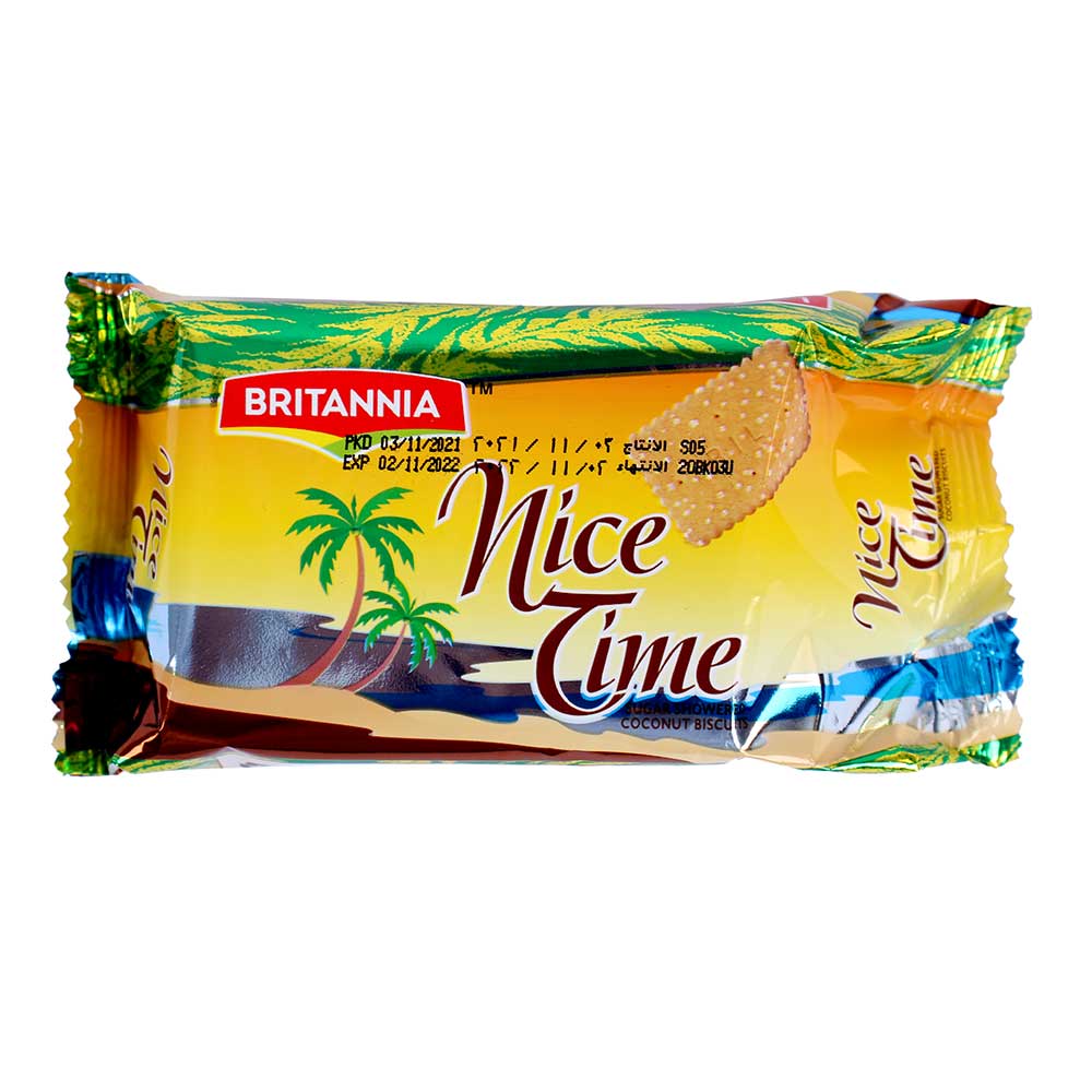 Britannia Nice Time Sugar Showered Cococnut Biscuits 100g