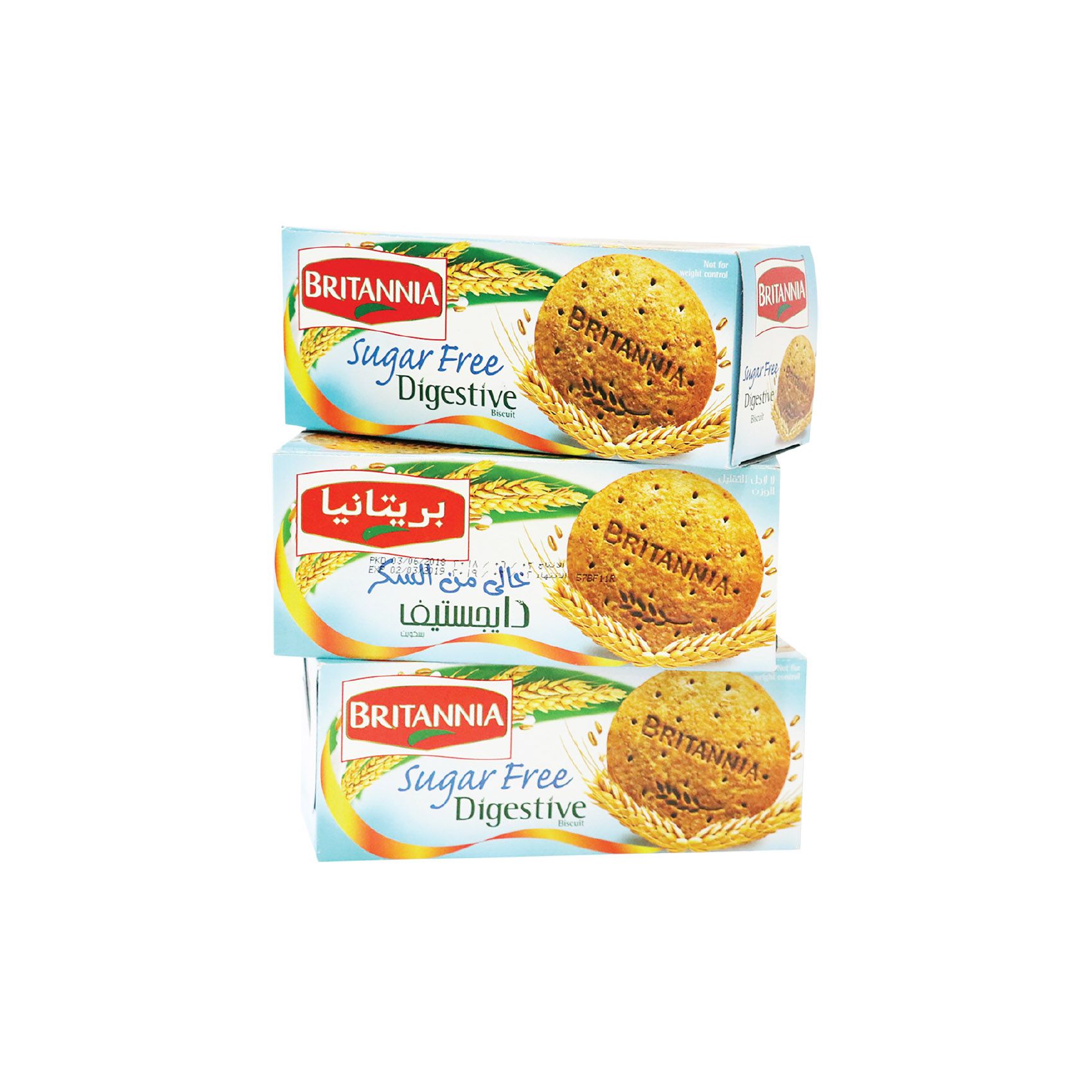 Britannia Sugar Free Digestive Biscuits 3x250g