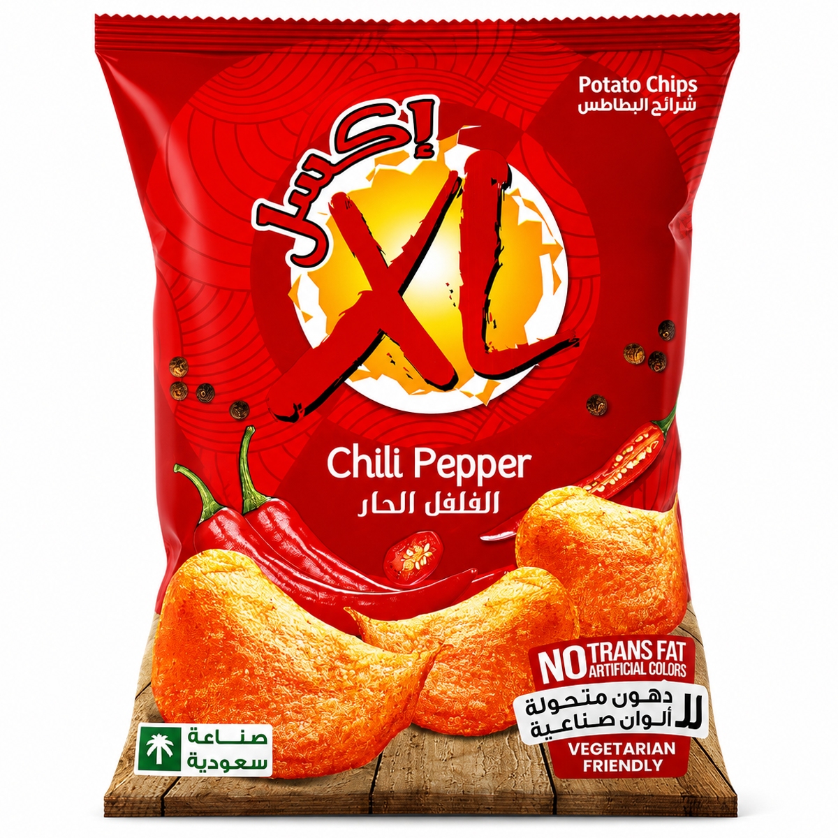 XL Chili Pepper Potato Chips 120g
