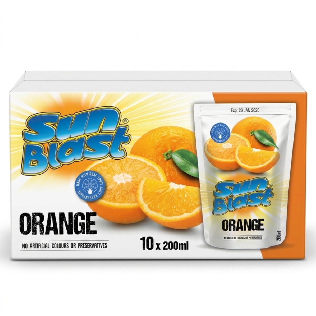 Sun Blast Orange Drink 10x200ml