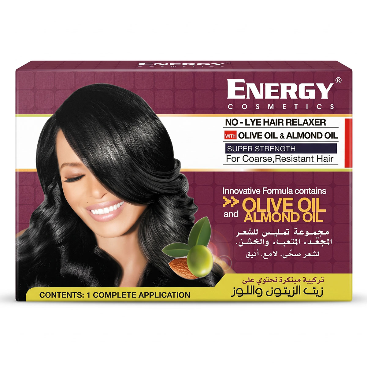 Energy Cosmetics No Lye Hair Relaxer Kit With Olive Oil & Almond Oil