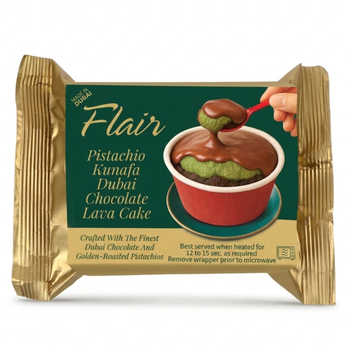 Flair Pistachio Kunafa Dubai Chocolate Lava Cake 40g