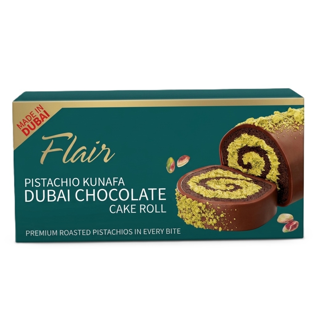 Flair Kunafa Pistachio Dubai Chocolate Cake Roll 165g