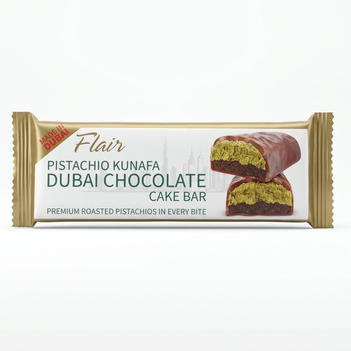 Flair Pistachio Kunafa Chocolate Bar 40g