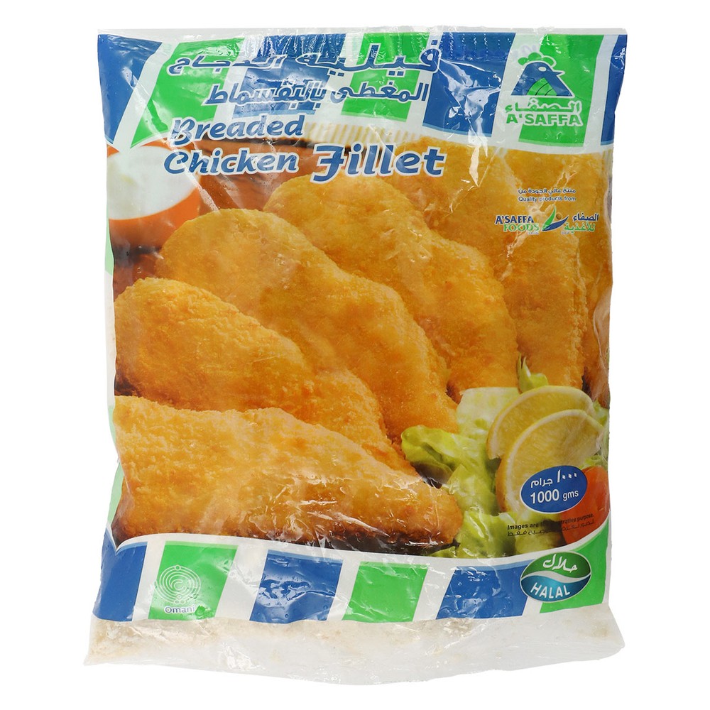 A'Saffa Breaded Chicken Fillet 1kg