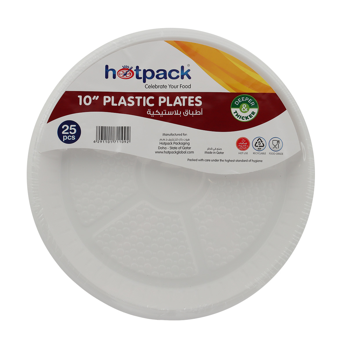 Round Plastic Plate 10 inch