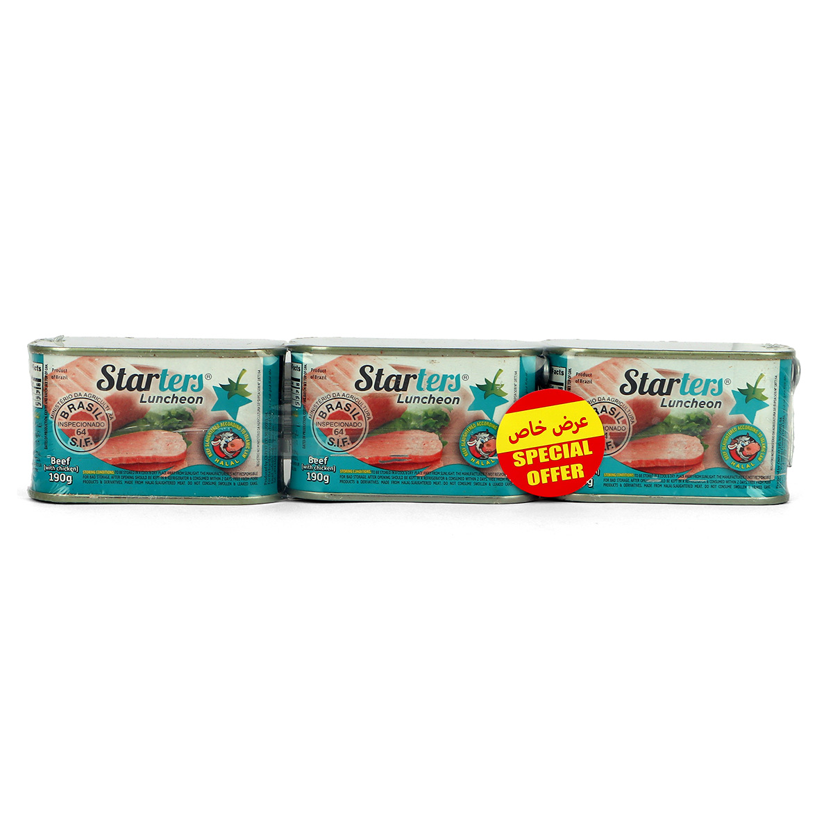 Starter Luncheon Beef Meat 3x190g