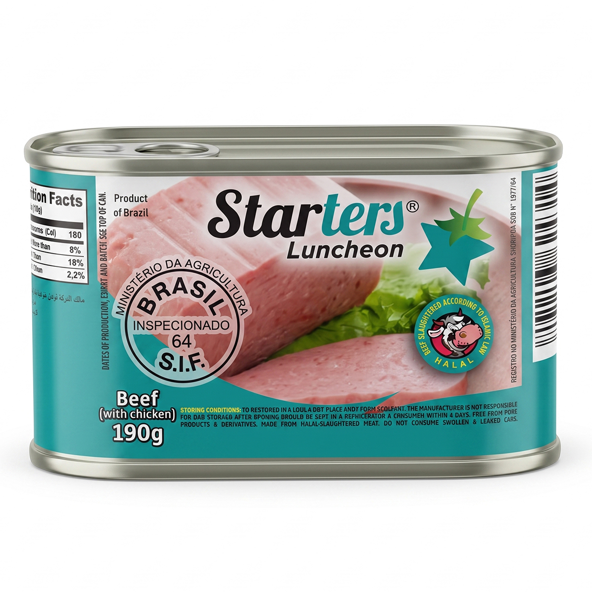 Staters Canned Beef With Chicken Luncheon 190g
