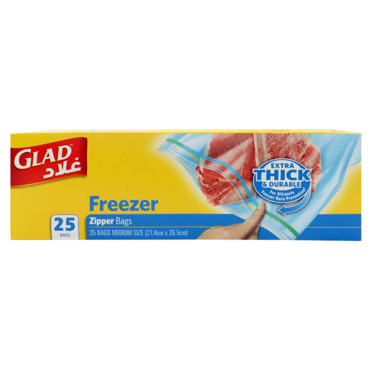 Glad Freezer Zipper Bags Medium 25 Pieces 1 Pack
