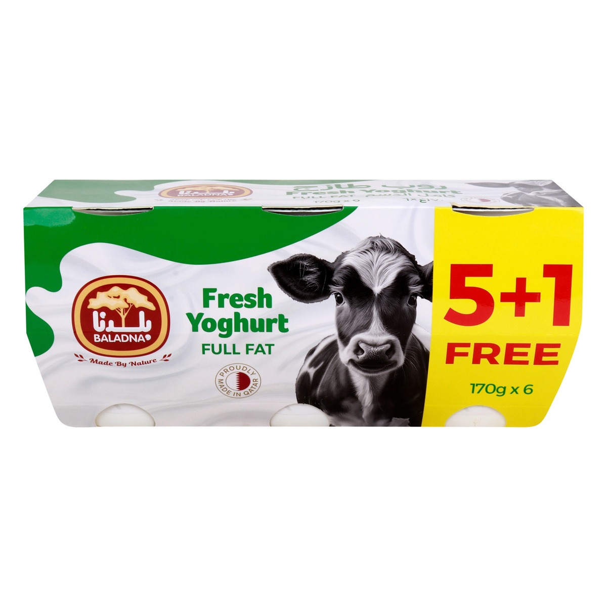 Baladna Full Fat Fresh Yoghurt 6x170g