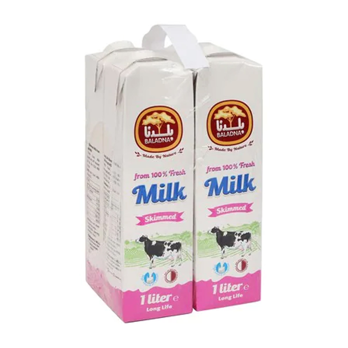 Baladna Long Life Skimmed Milk 4x1 Liter