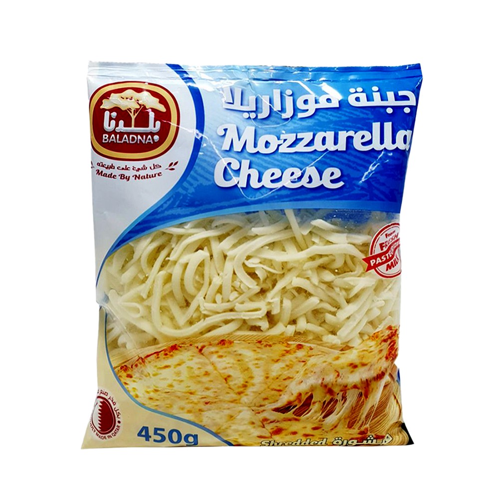بلدنا - جبنة موزاريلا مبشورة 450 جرام