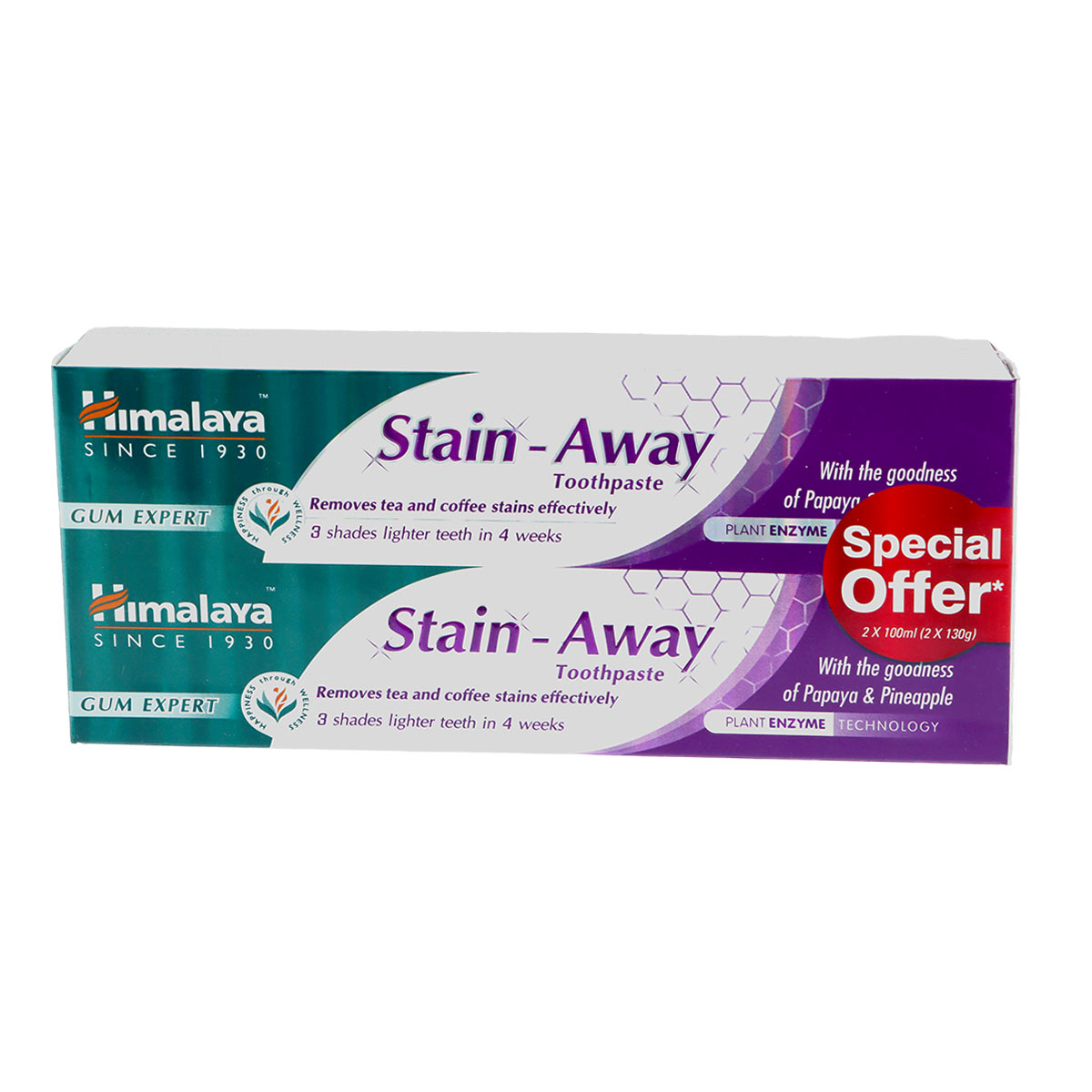 Himalaya Gum Expert Stain Away Toothpaste 2x100ml