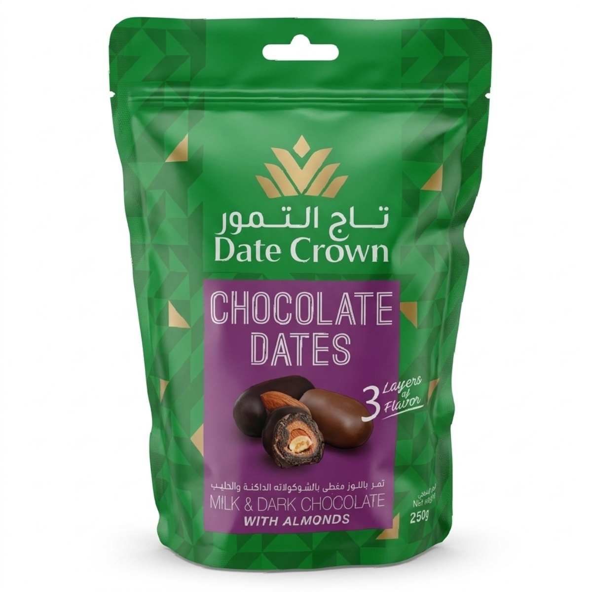 Date Crown Chocolate Coated Dates With Almond 250g