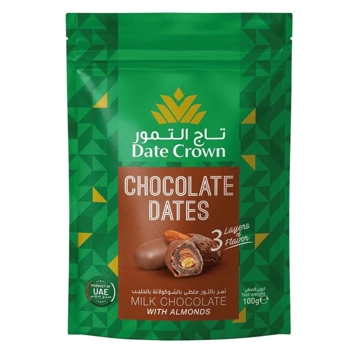 Date Crown Chocolate Coated Dates With Almond 100g