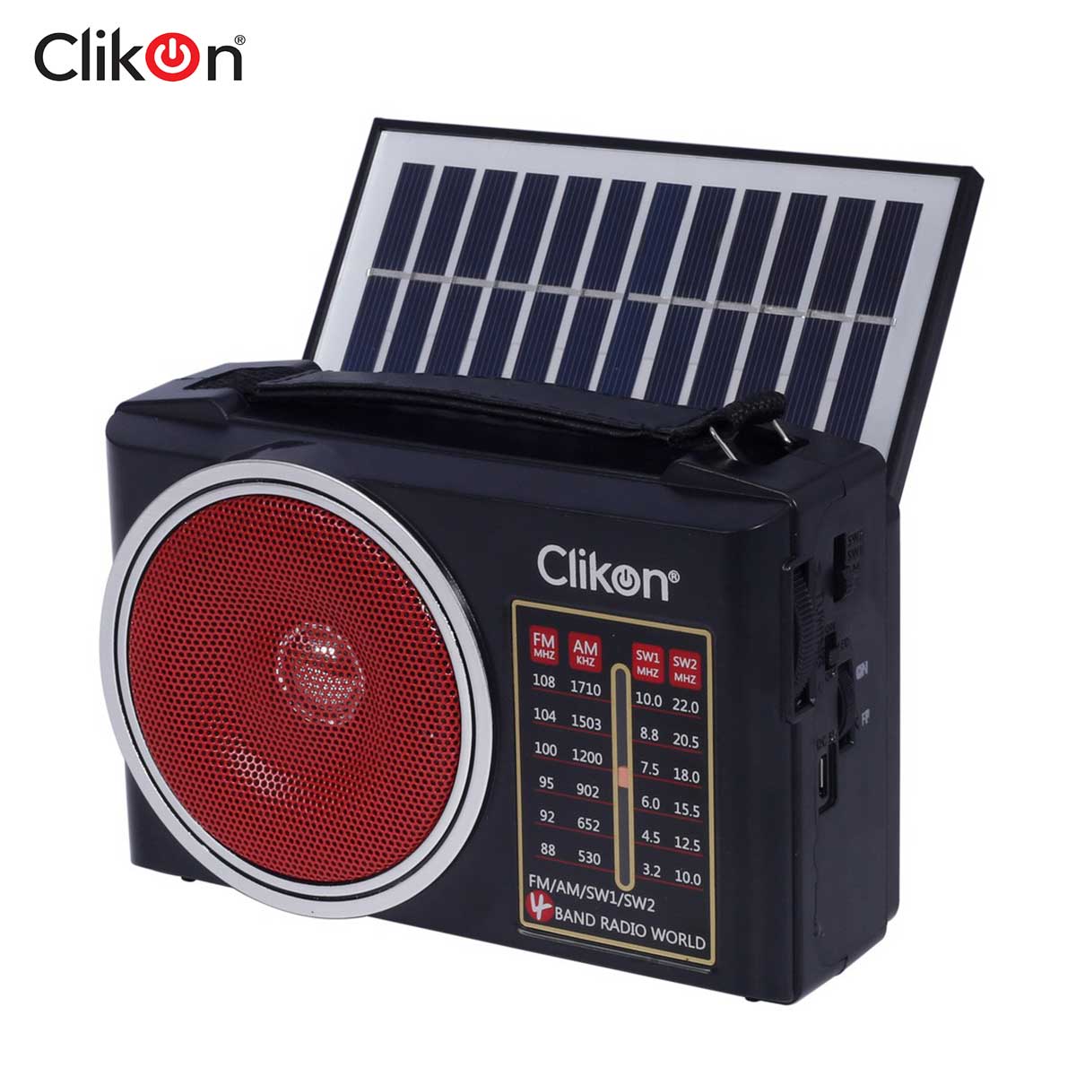 Clikon FM Radio with Solar Panel - CK838