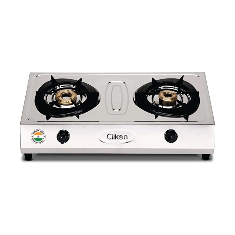 Clikon 2 Gas Burner Stainless Steel - Ck4287