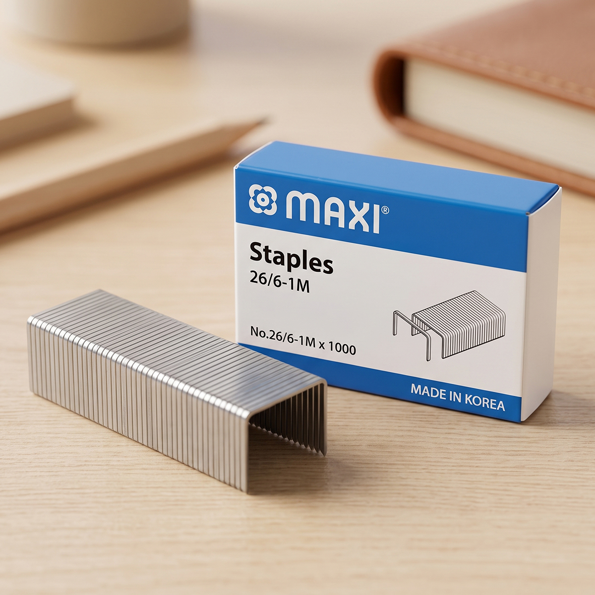 Maxi 26/6-1M Staples Pins 1000 Pieces