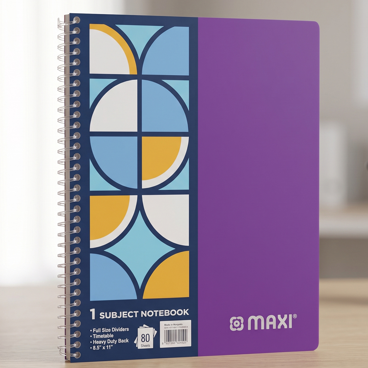 Maxi Spiral PP1 Notebook 80 Sheets