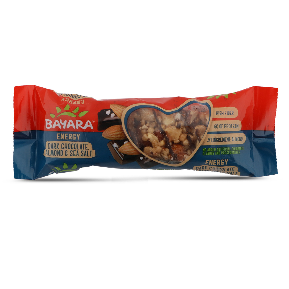 Bayara Dark Chocolate Almond & Sea Salt Energy Bar 40g