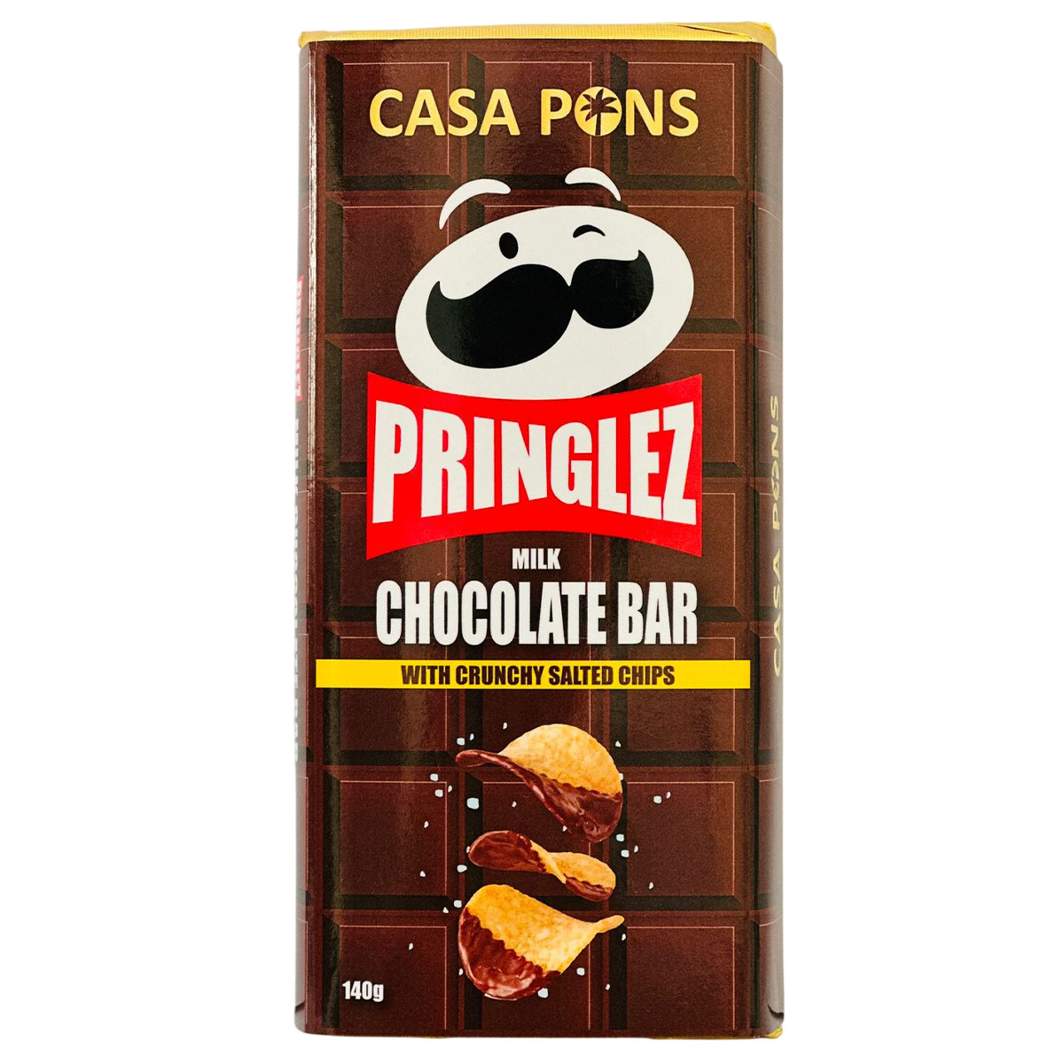 Pringlez Milk Chocolate Bar With Crunchy Salted Chips 140g