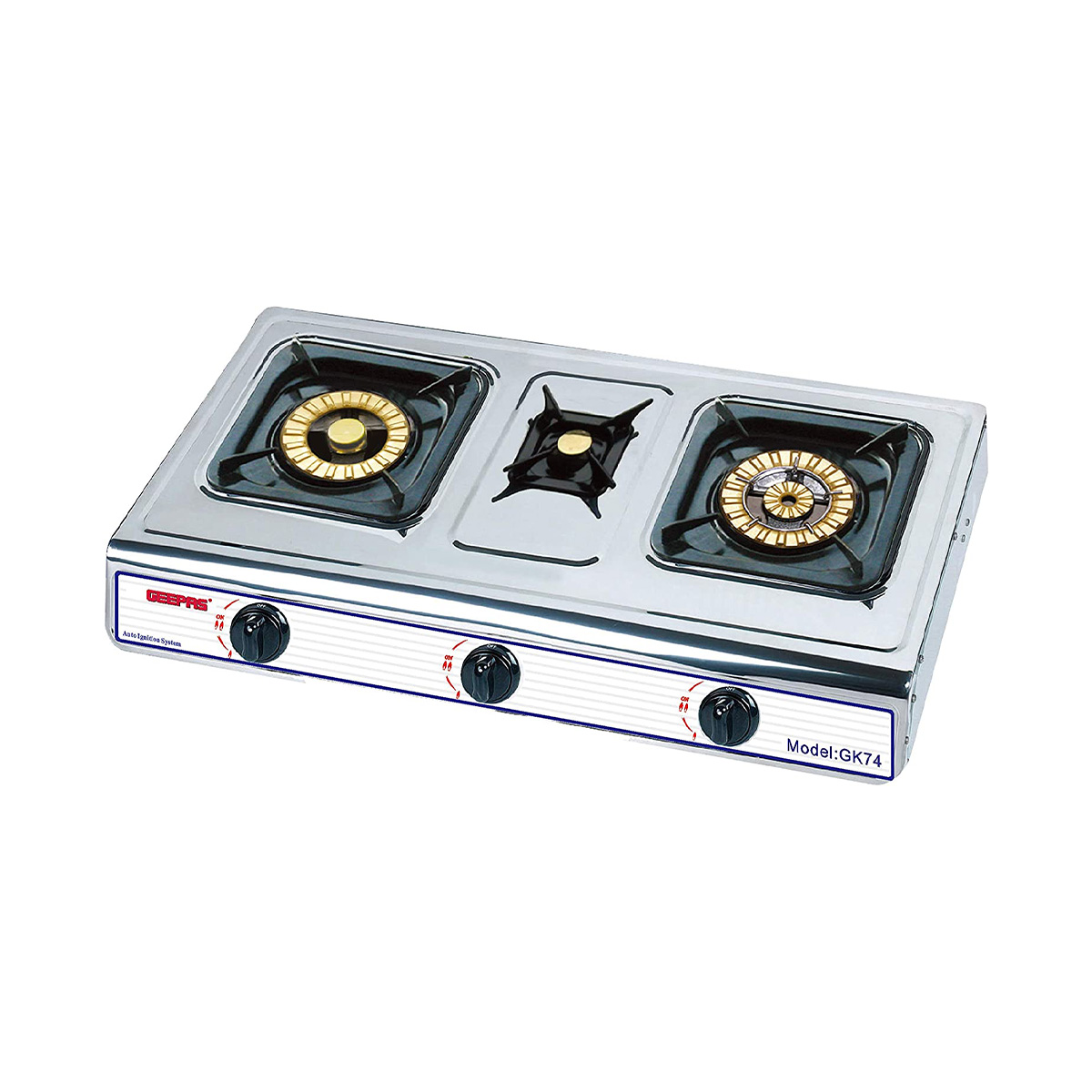 Geepas Three Burner Gas Cooker - GK74