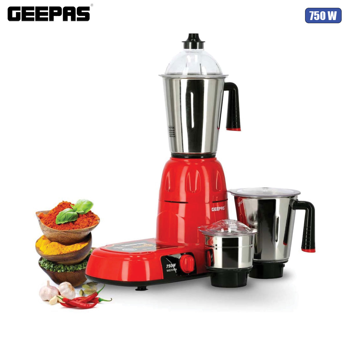 Geepas Mixer Grinder 750W - GSB5081 | Kitchen Appliances | Blenders & Mixers