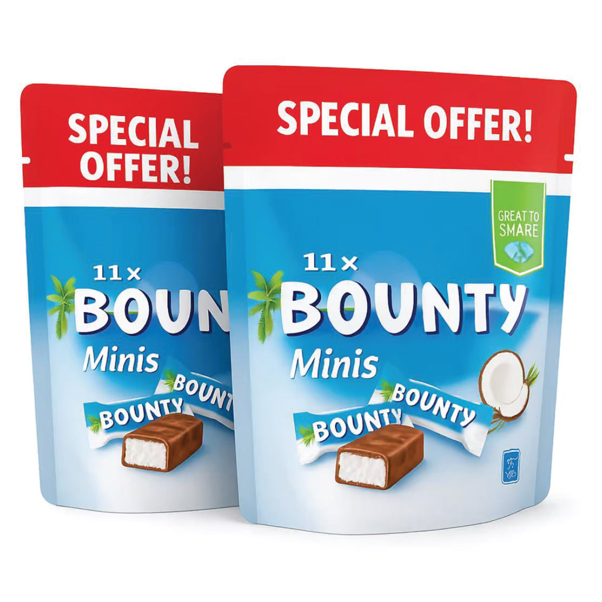 Bounty Minis Chocolate 275g 2 Pieces
