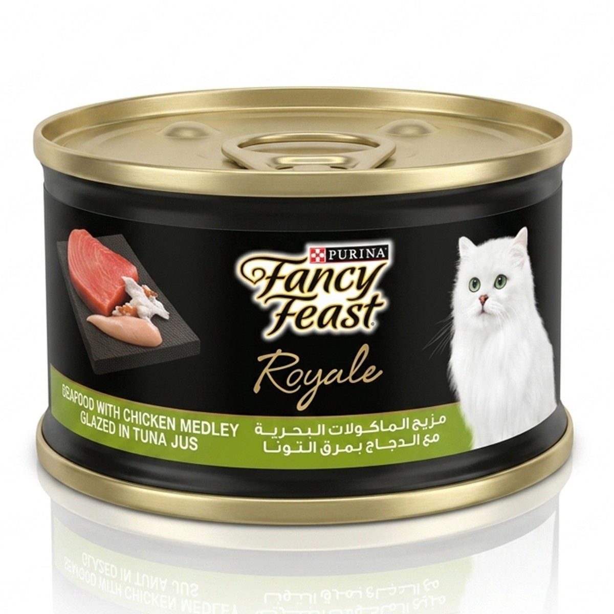 Purina Fancy Feast Royale Seafood Medley With Chicken Glazed In Tuna Jus