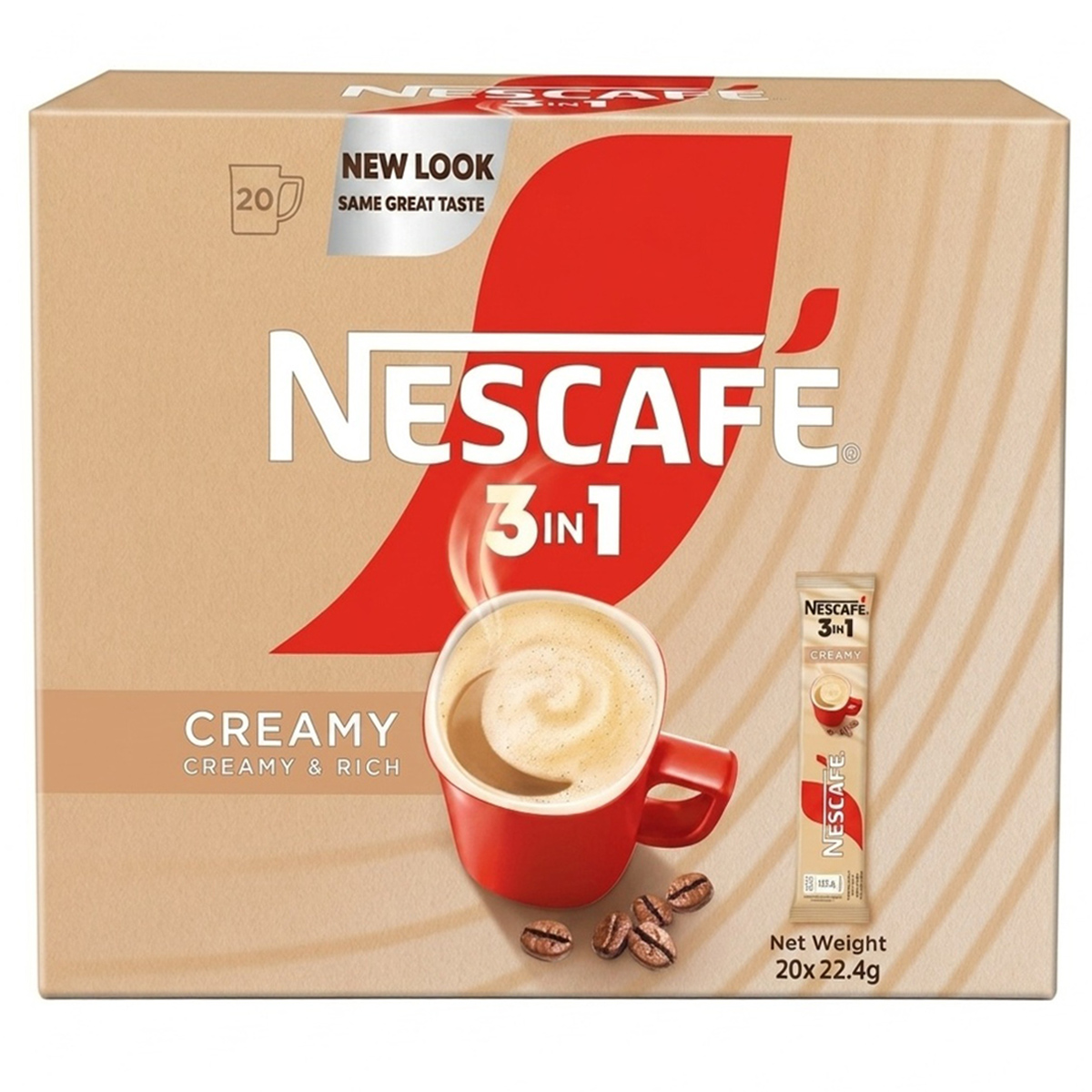 Nescafe 3 in 1 Creamy Latte Sachets 20x22.4g