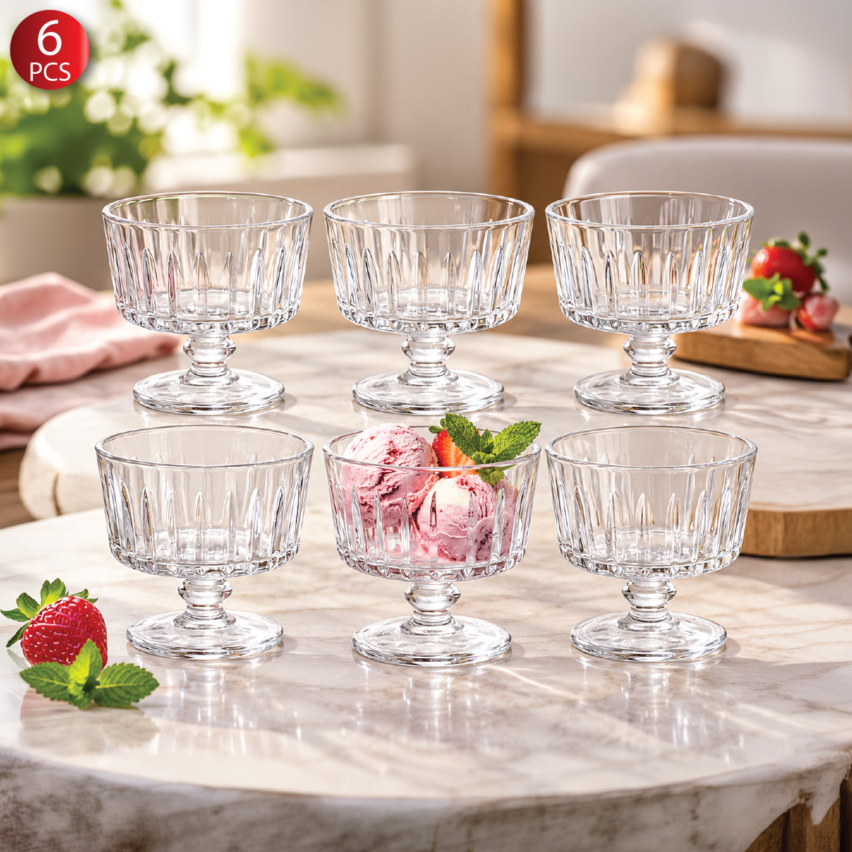 Ice Cream Bowl Set 6 Pieces