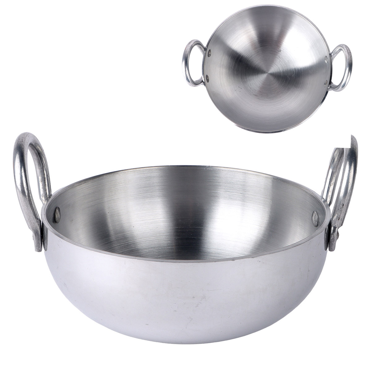 Kadhai Wok Pan Aluminium 18cm