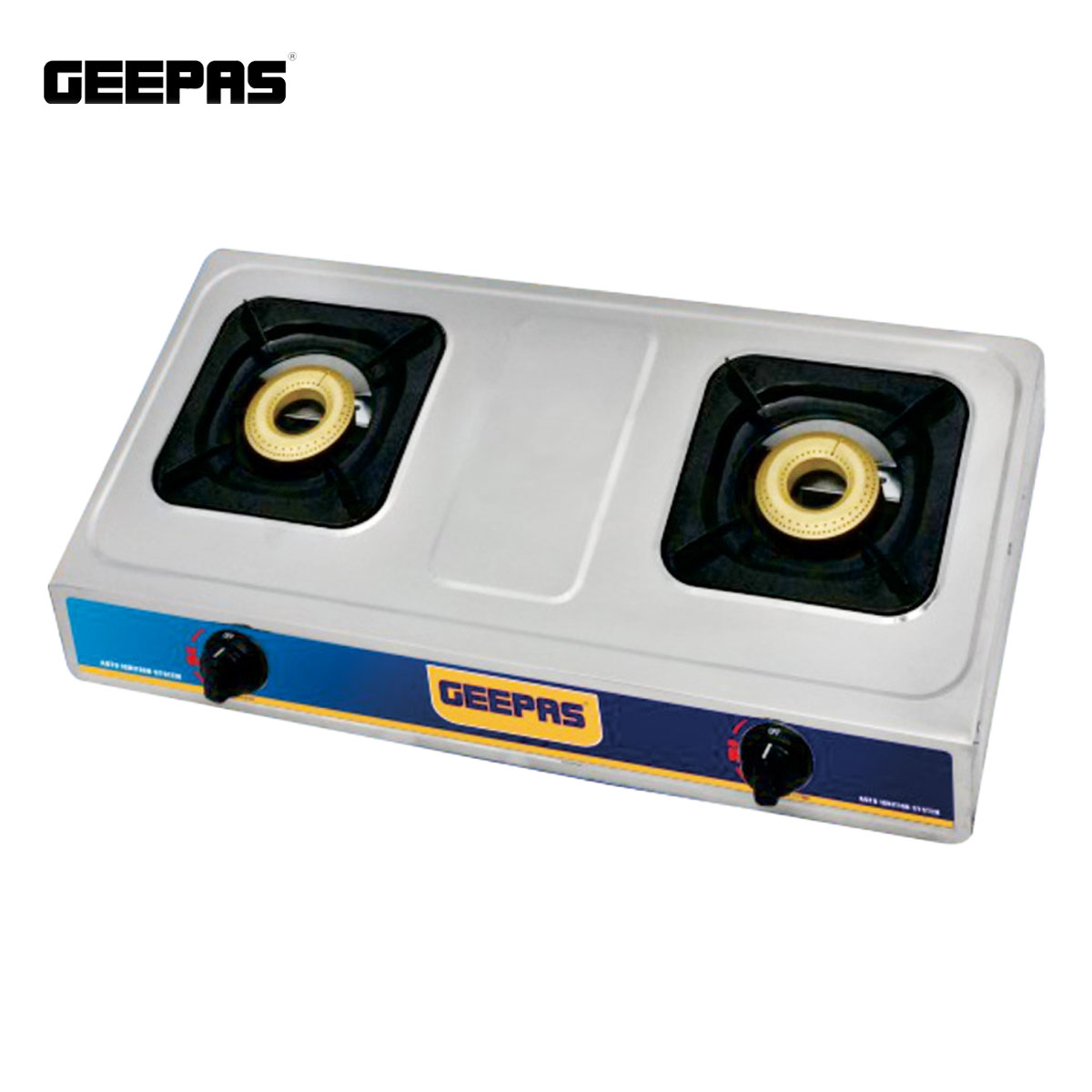 Geepas Gas Burner Stainless Steel Double Burner - GK6856