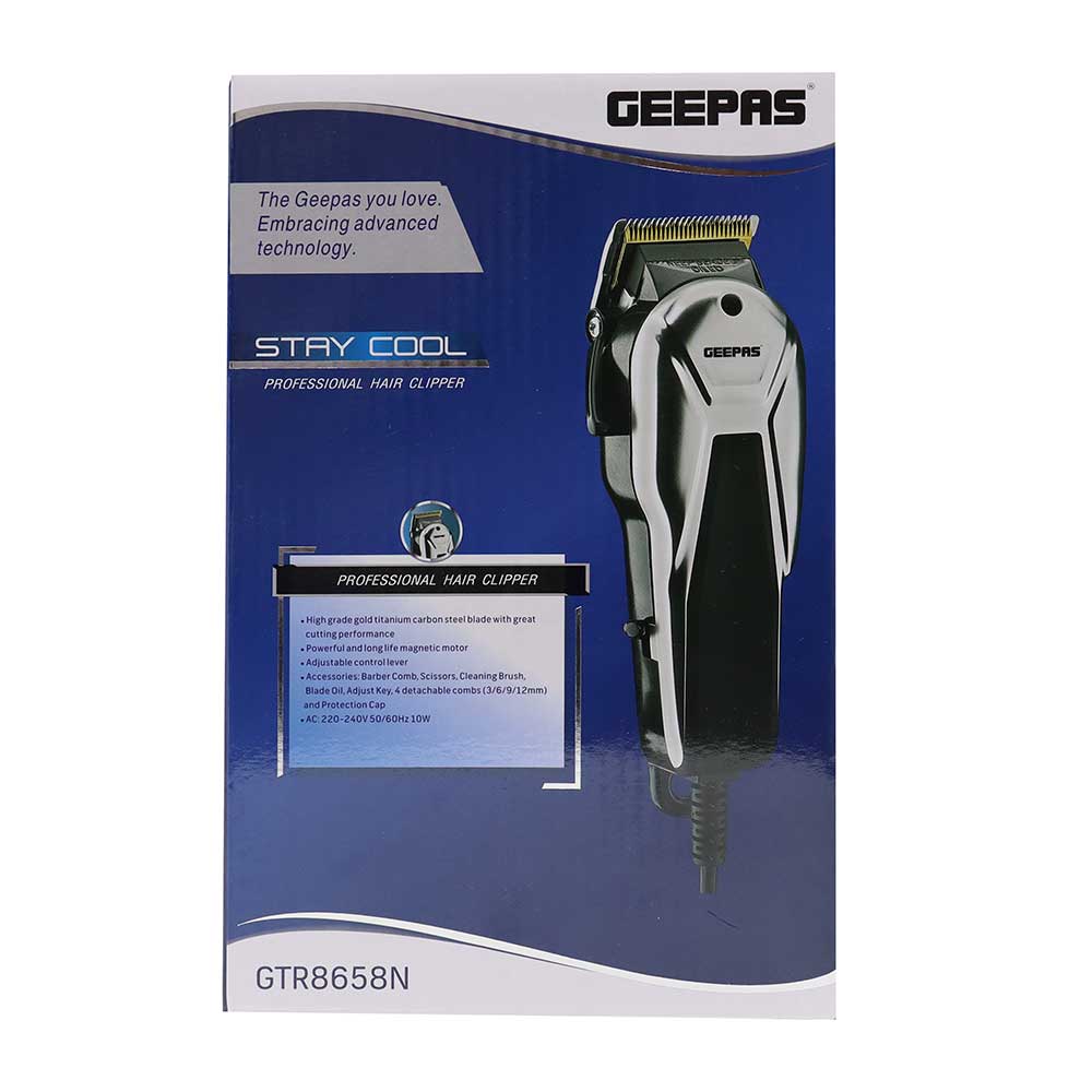 Geepas Hair Clipper AC 100V To 240V GTR8658