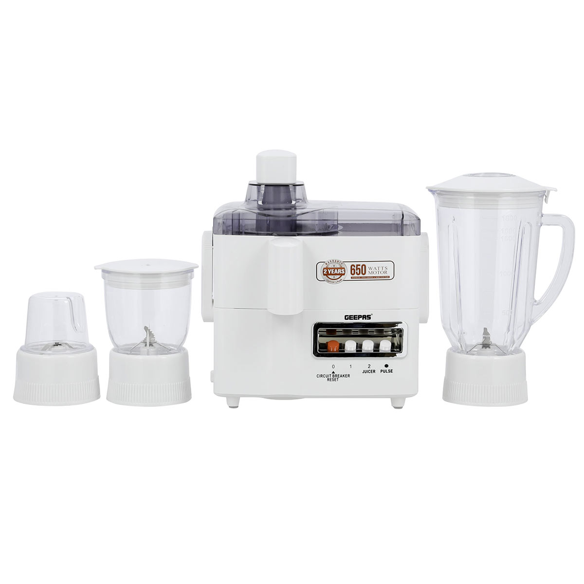 Geepas 4 In 1 Food Processor 1.8L 650W - Gsb6147